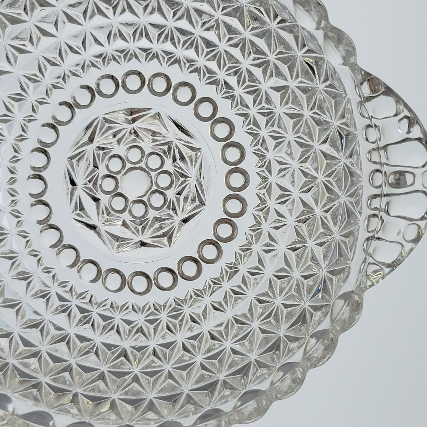 Vintage Textured Clear Dessert Berry Bowl, SET of 2, USA Made