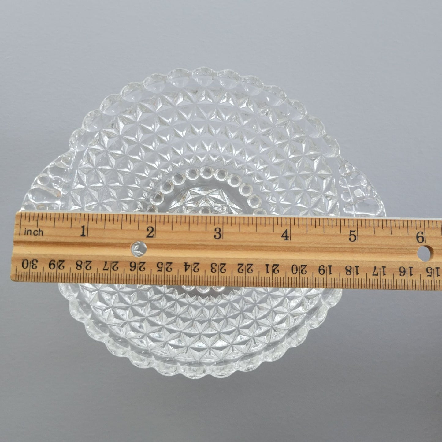 Vintage Textured Clear Dessert Berry Bowl, SET of 2, USA Made