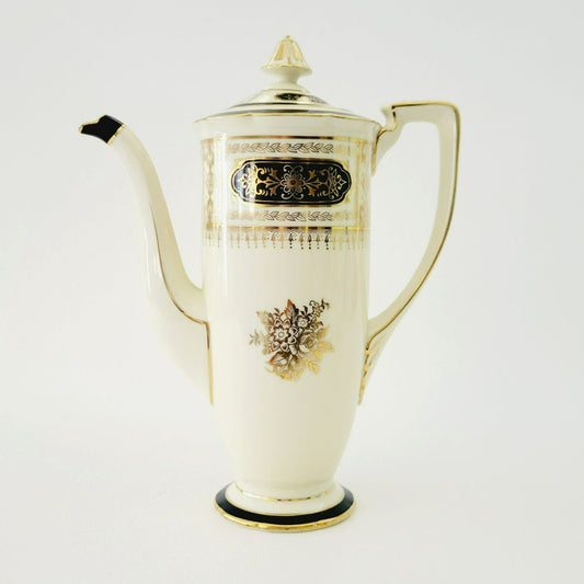 Noritake Art Nouveau Coffee Pot, c1940s Japan