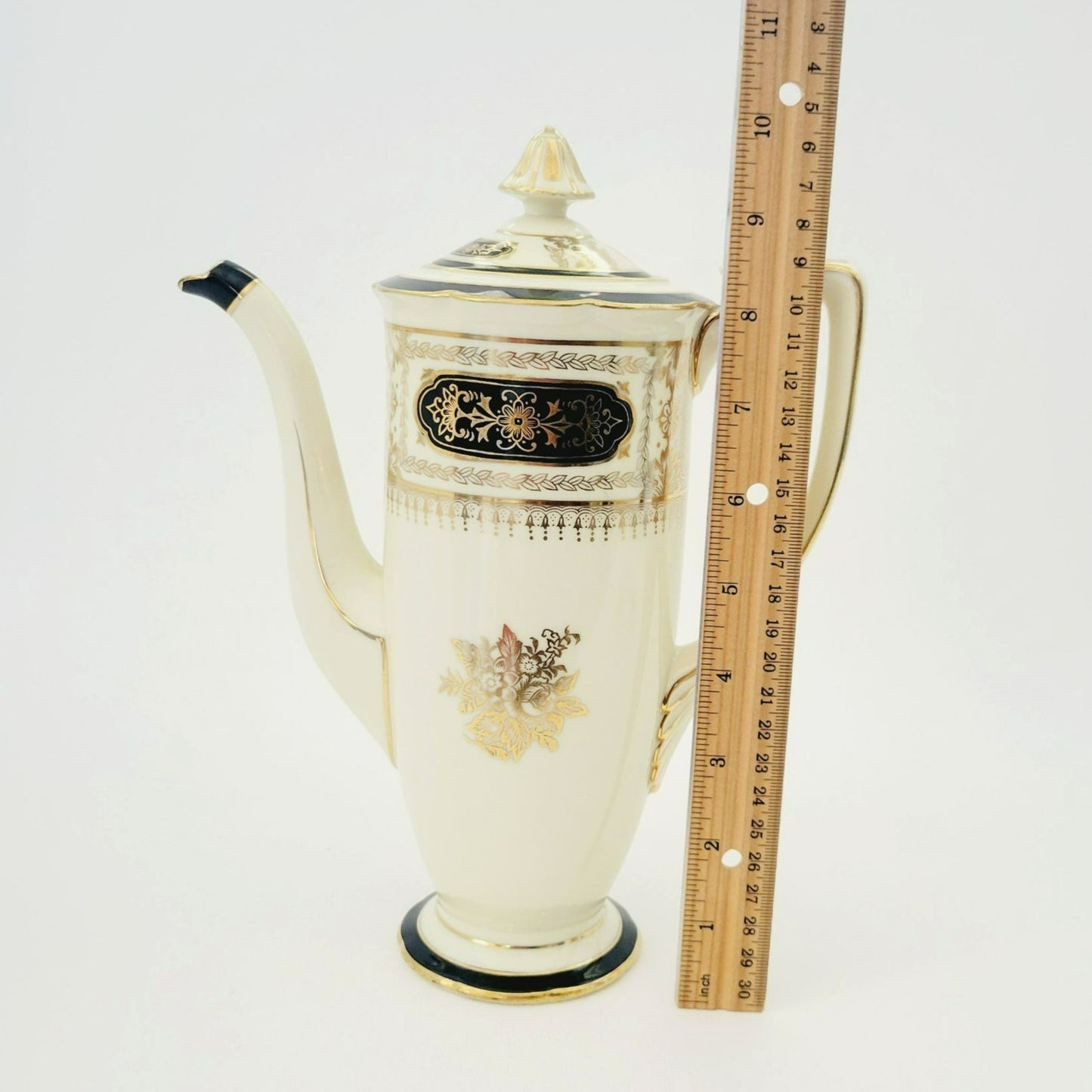 Noritake Art Nouveau Coffee Pot, c1940s Japan