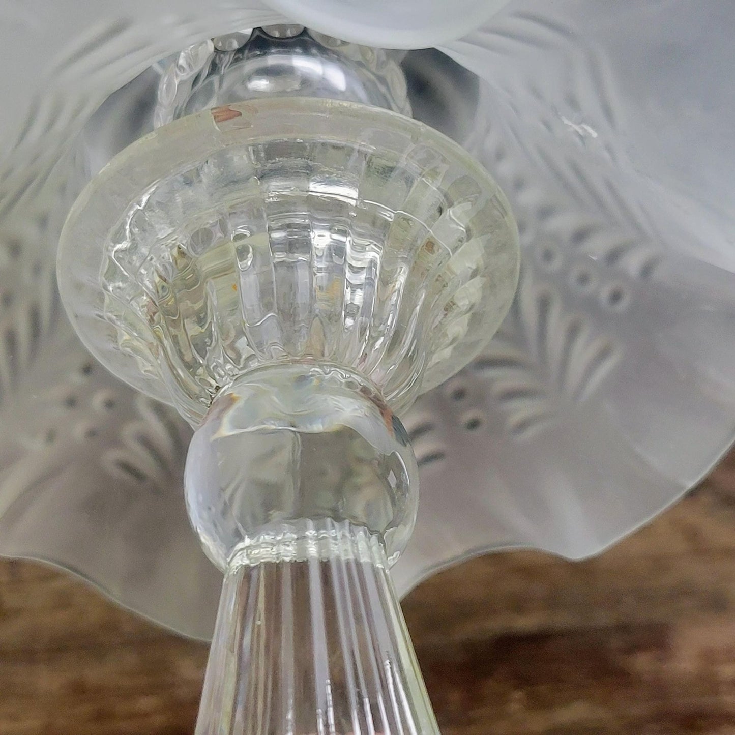 One of a Kind Flameless Candle Lamp, Crafted & Upcycled From Vintage Glass
