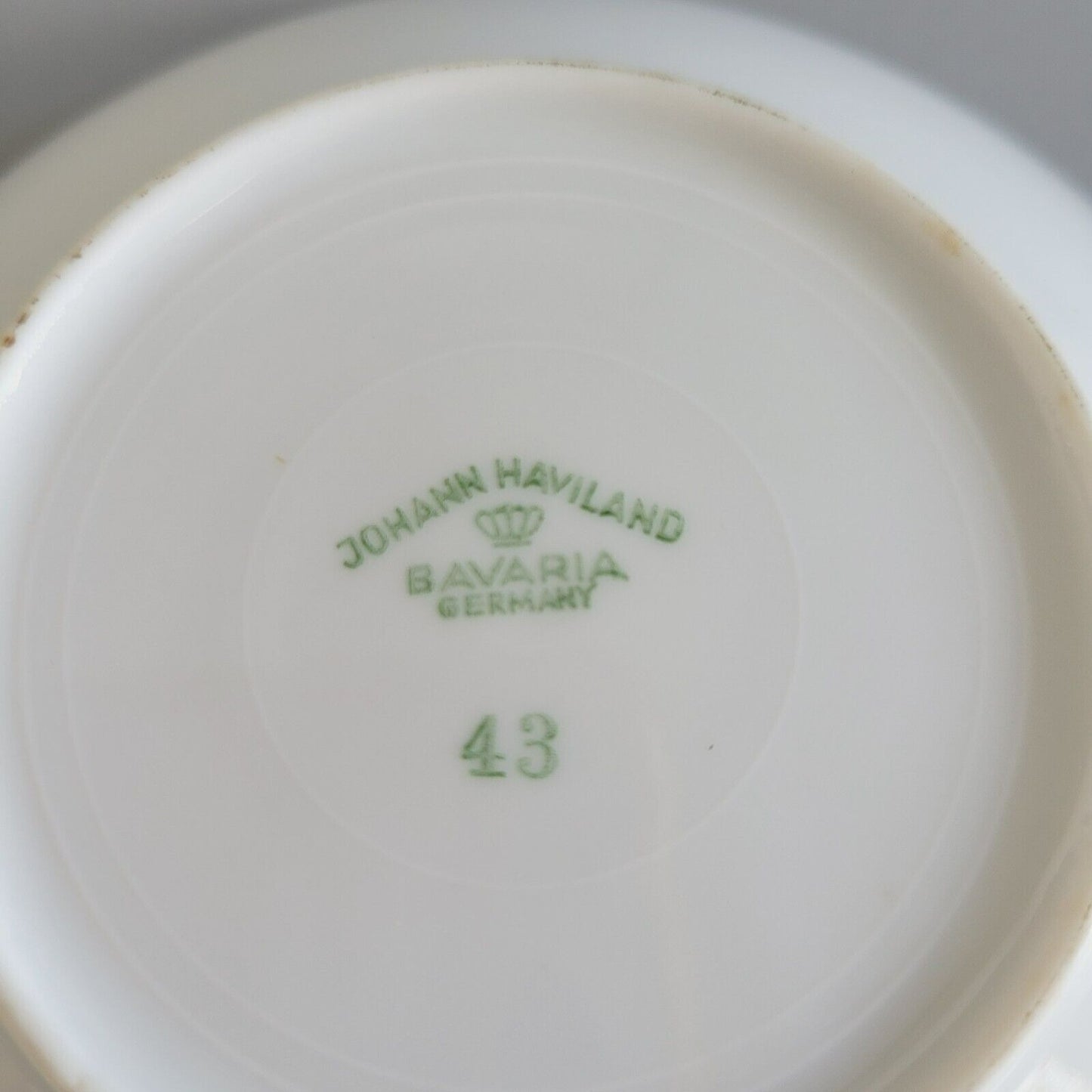 Johann Haviland Wedding Ring Berry Bowl Set of 2, Platinum Trim c.1960s Germany
