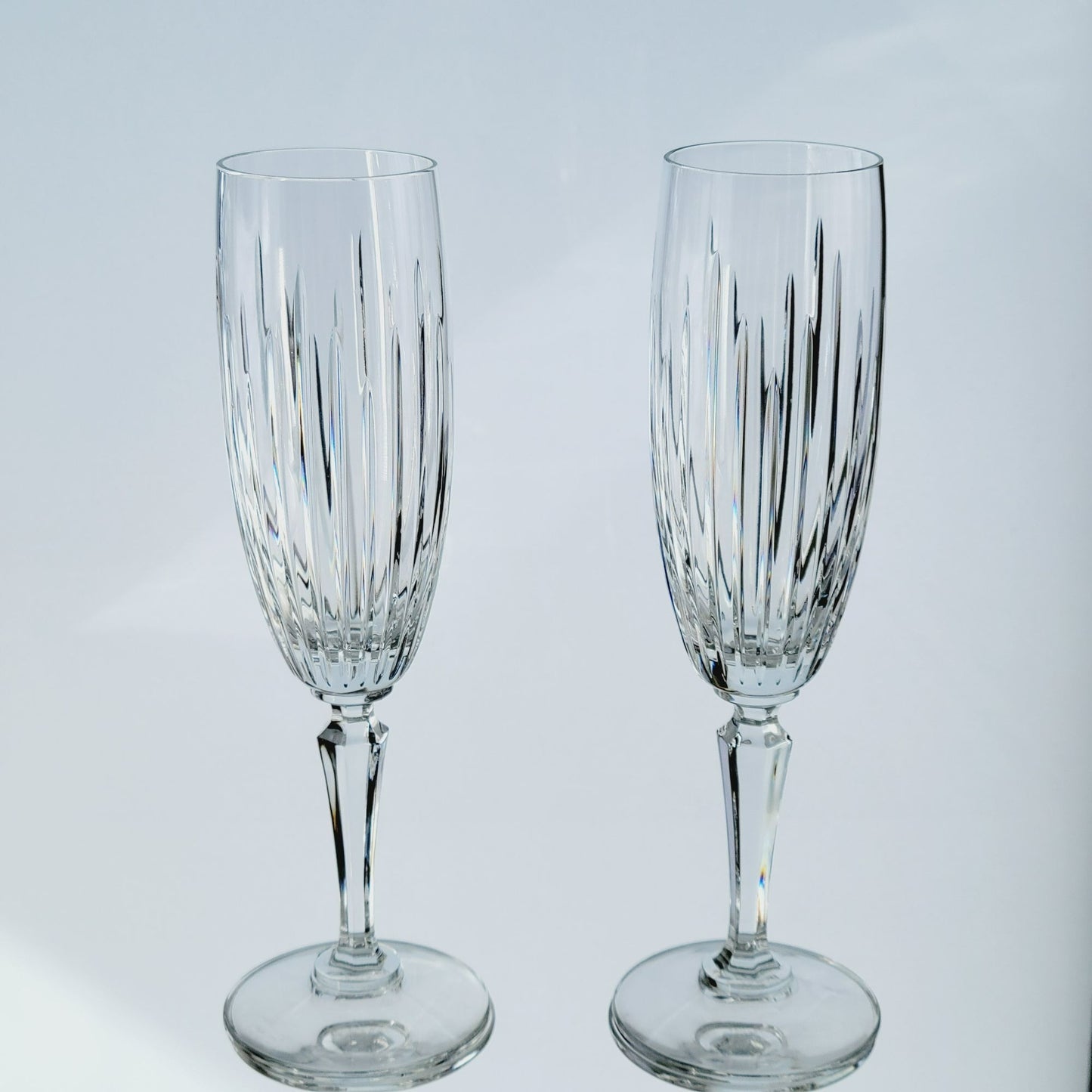 Lenox Decor Cut Crystal Fluted Champagne Glasses, Set Of 2
