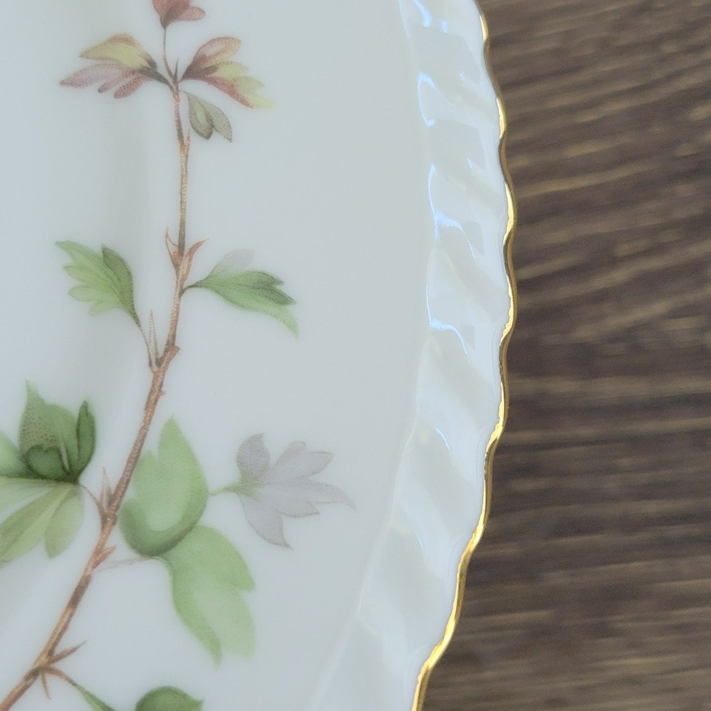Franconia K&A Krautheim Hawthorn Dinner Plate, Gadroon Border, c.1964-75 Germany