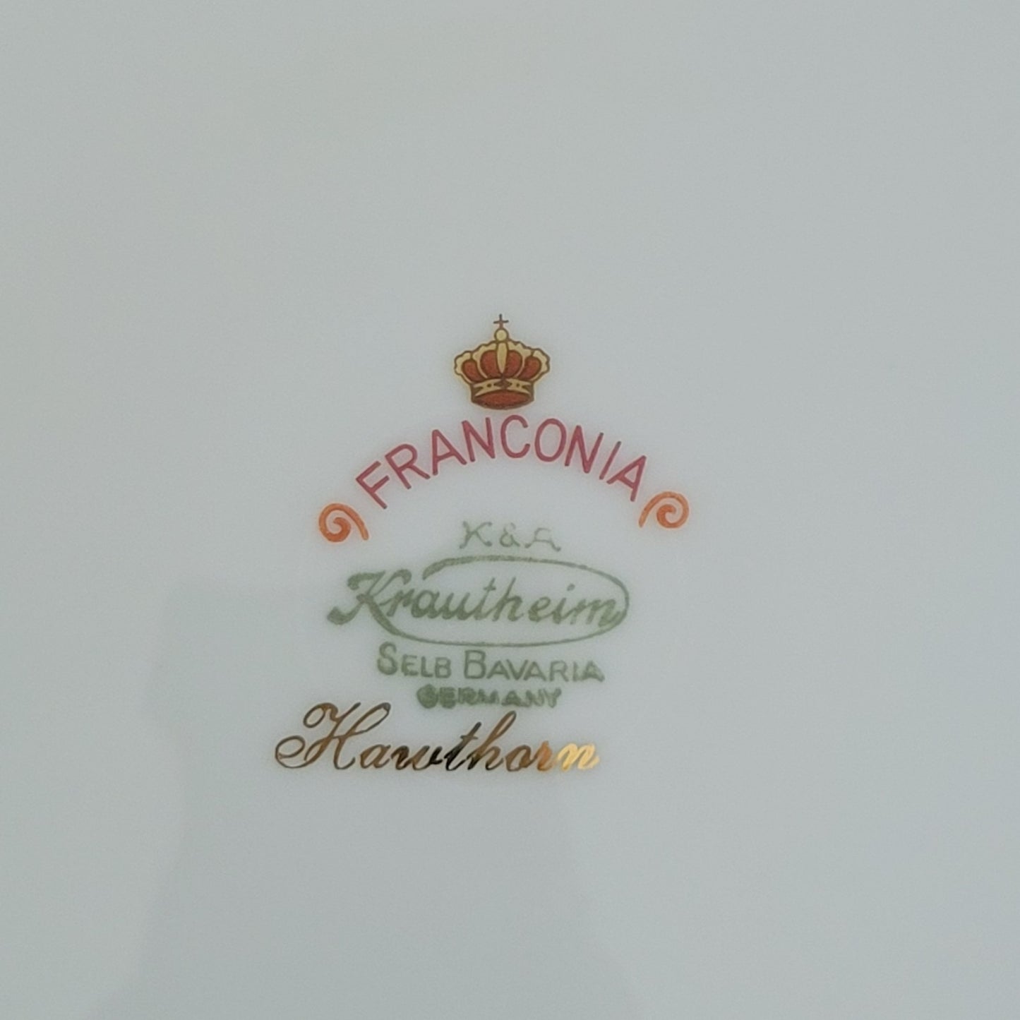 Franconia K&A Krautheim Hawthorn Dinner Plate, Gadroon Border, c.1964-75 Germany