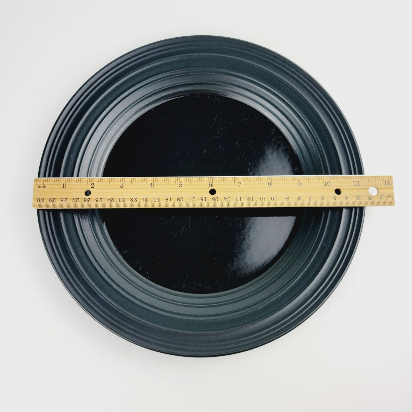 Mikasa Swirl Black Stoneware Dinner Plate