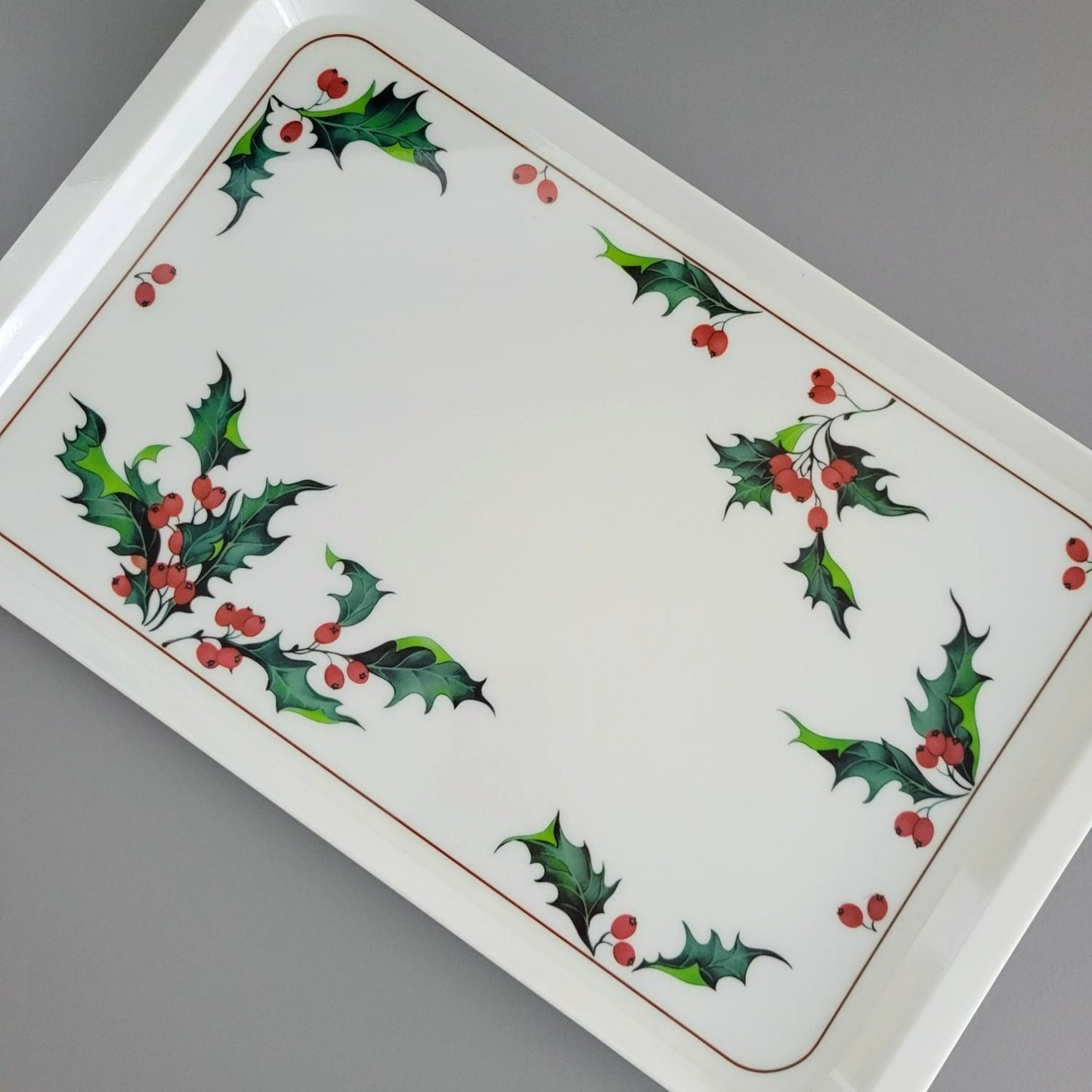 Villeroy & Boch Holly 18" Plastic Serving Tray, Italy c.1991-94