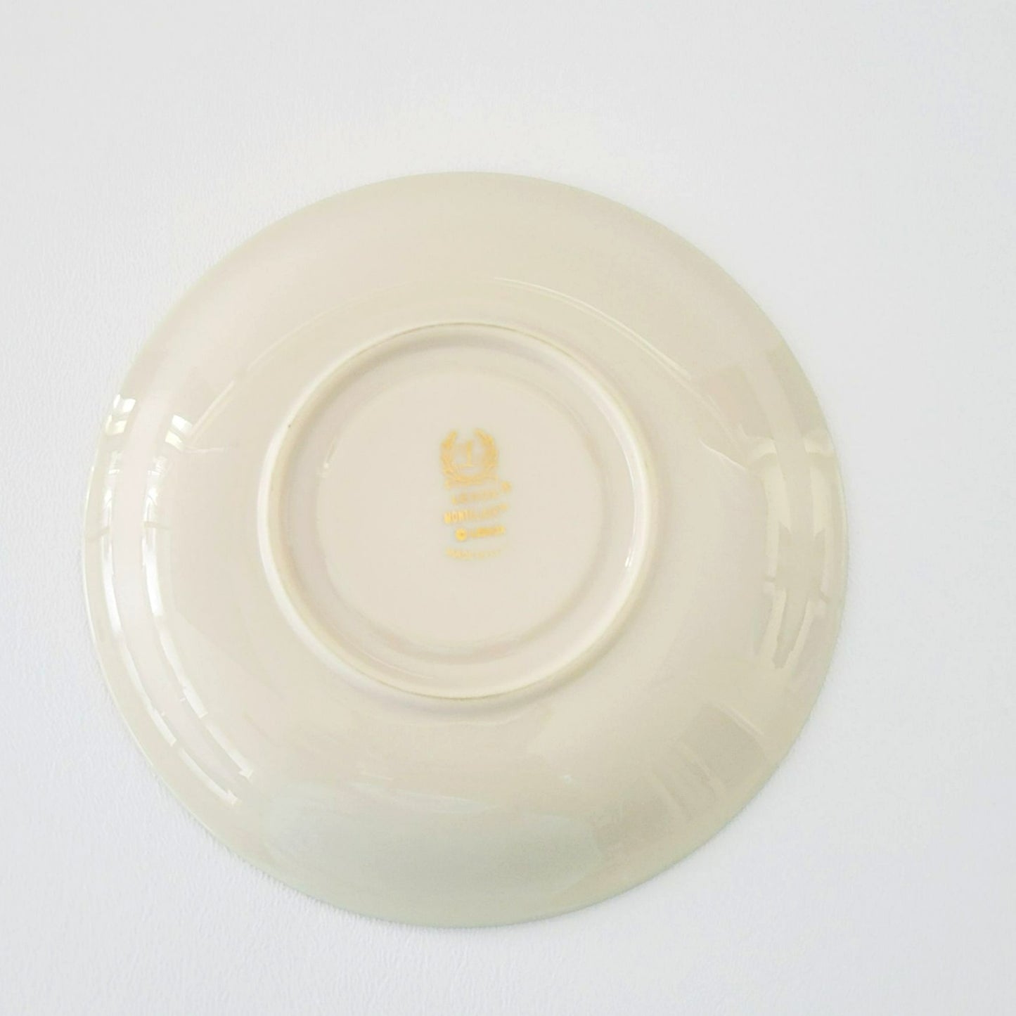 Lenox Montclair Teacup & Saucer, Cream with Platinum Silver Trim, USA Made