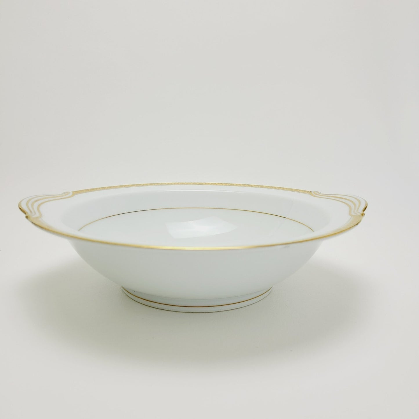 Noritake Richmond 10" Round Serving Bowl, Gold Etched Band