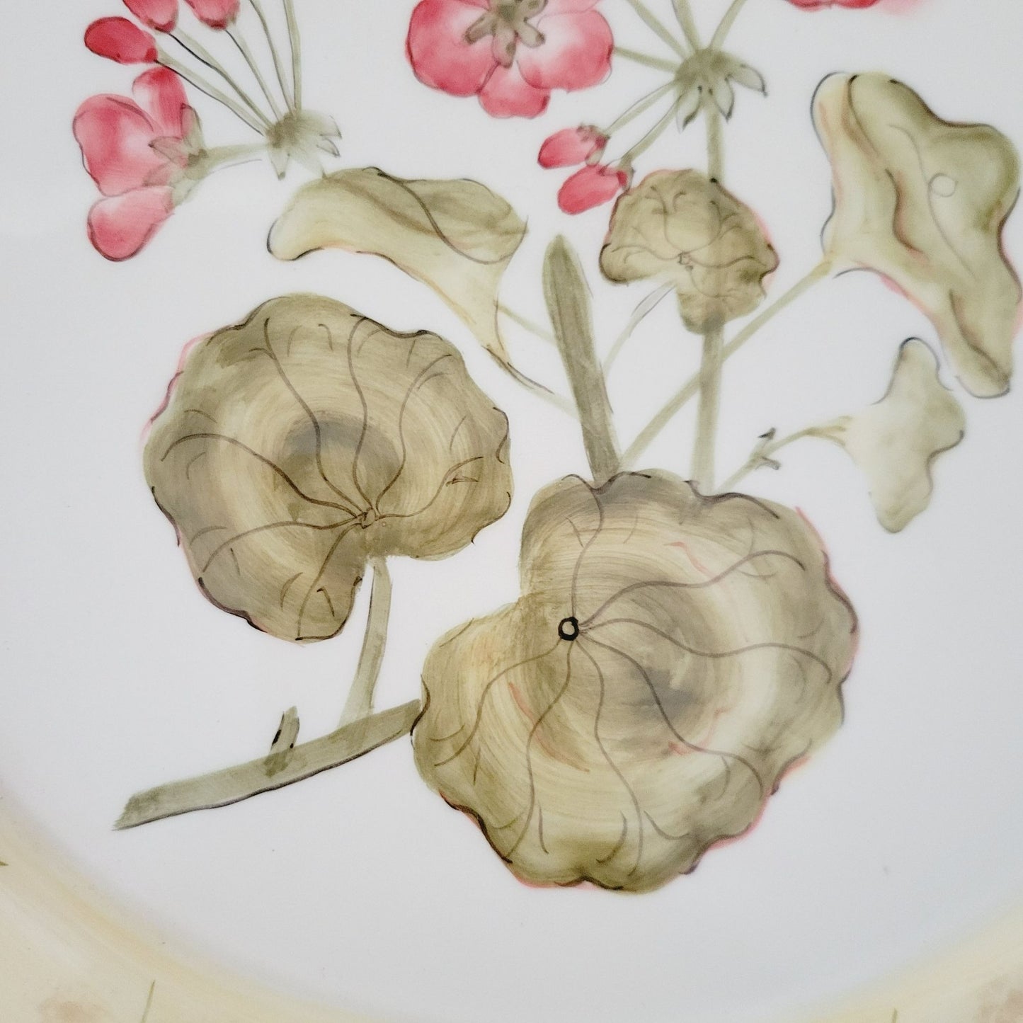 Handpainted  Floral Ceramic 12" Serving Platter