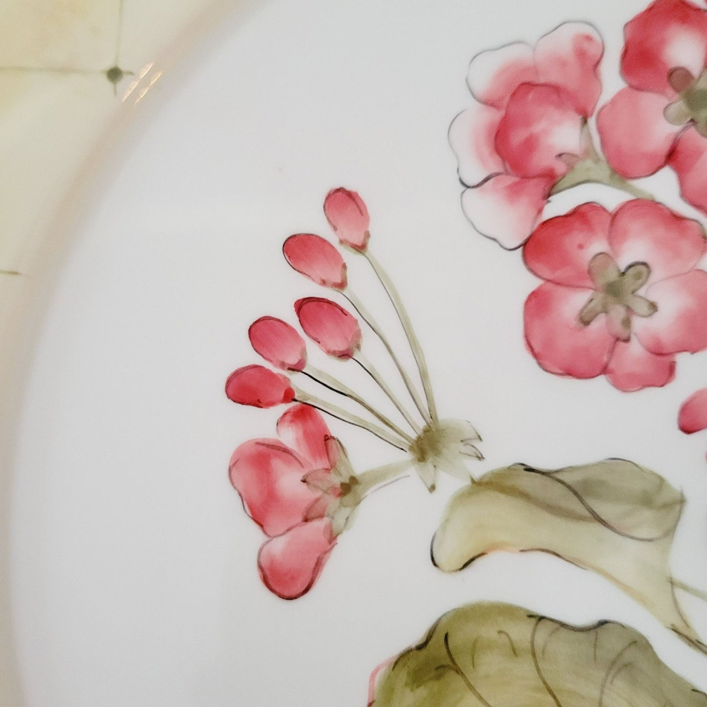 Handpainted  Floral Ceramic 12" Serving Platter