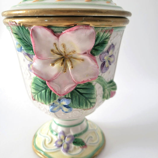 Fitz & Floyd Garden Rhapsody Lidded Candy Dish