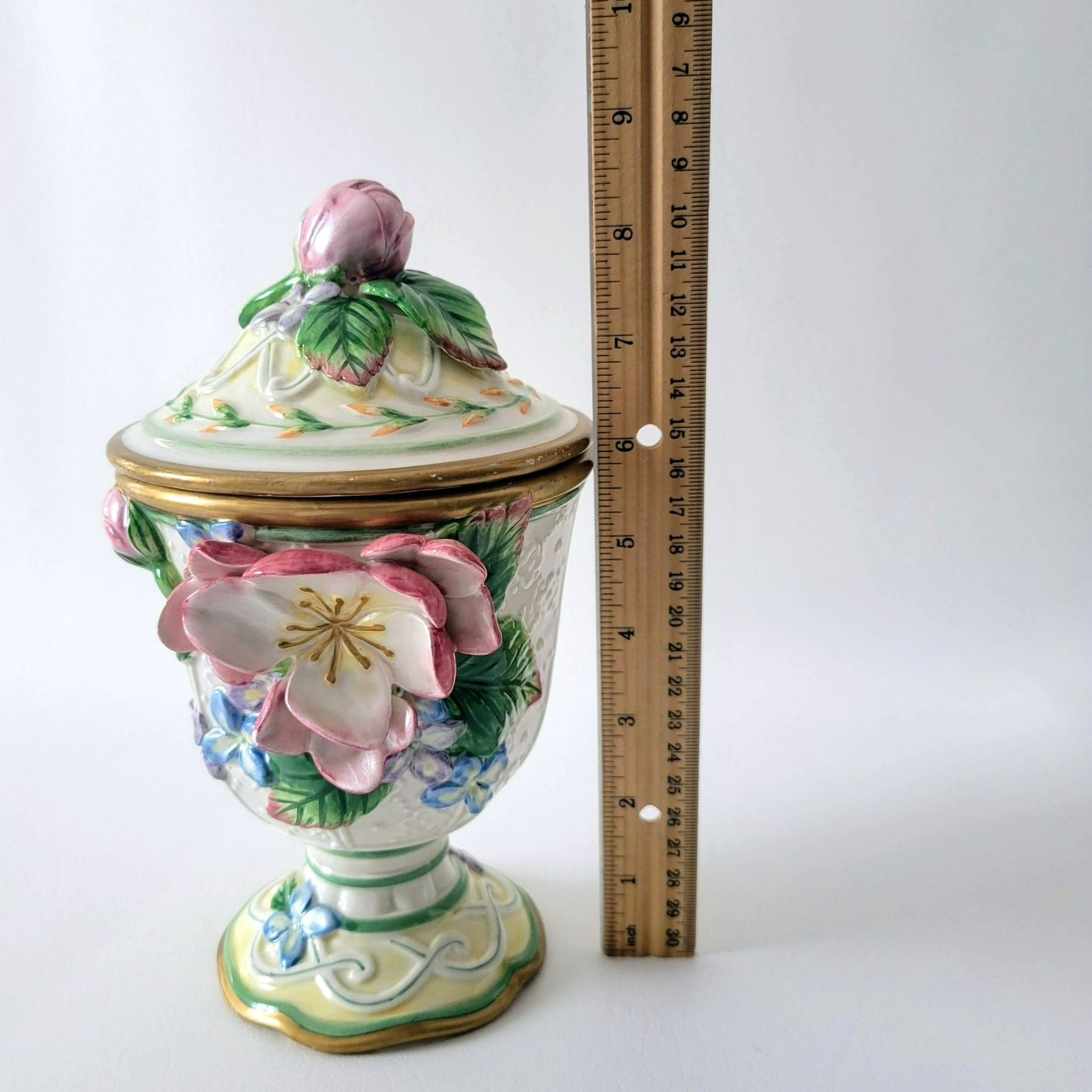 Fitz & Floyd Garden Rhapsody Lidded Candy Dish