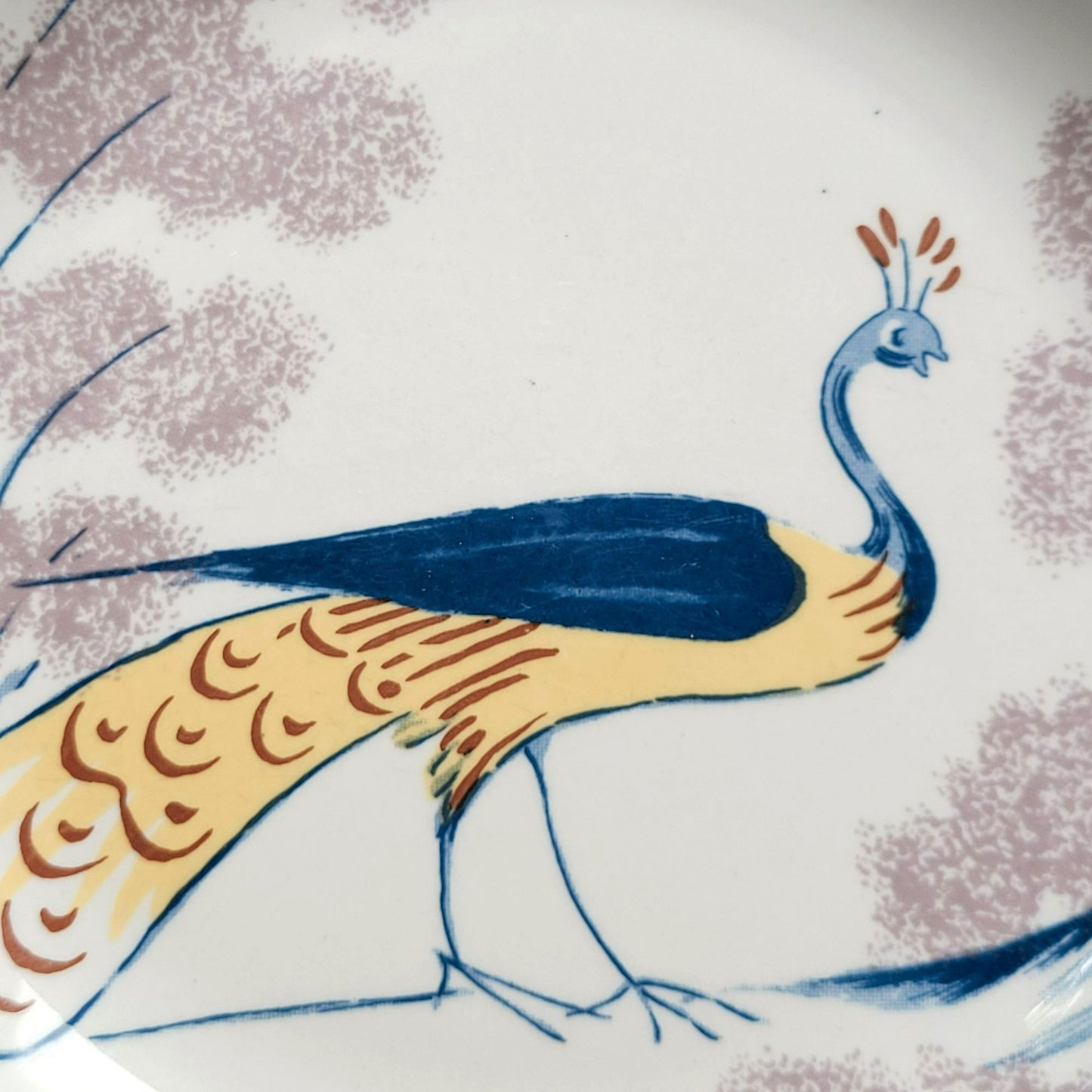 Homer Laughlin Chowning's Tavern Dinner Plate, Peacock Design, Restaurant Ware, USA Made