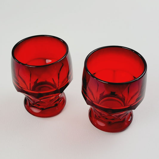Cambridge Georgian Ruby Tumbler Glass, Set of 2, c.1931-58 USA