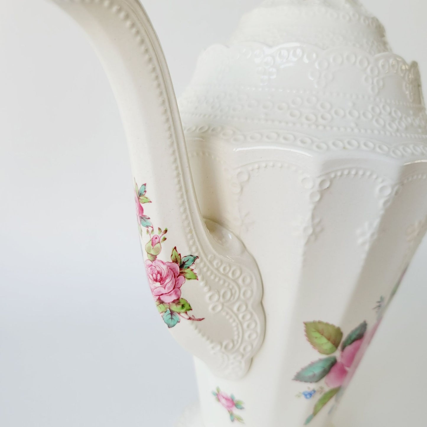 Spode's Jewel Billingsley Rose Coffee Pot, Made in England