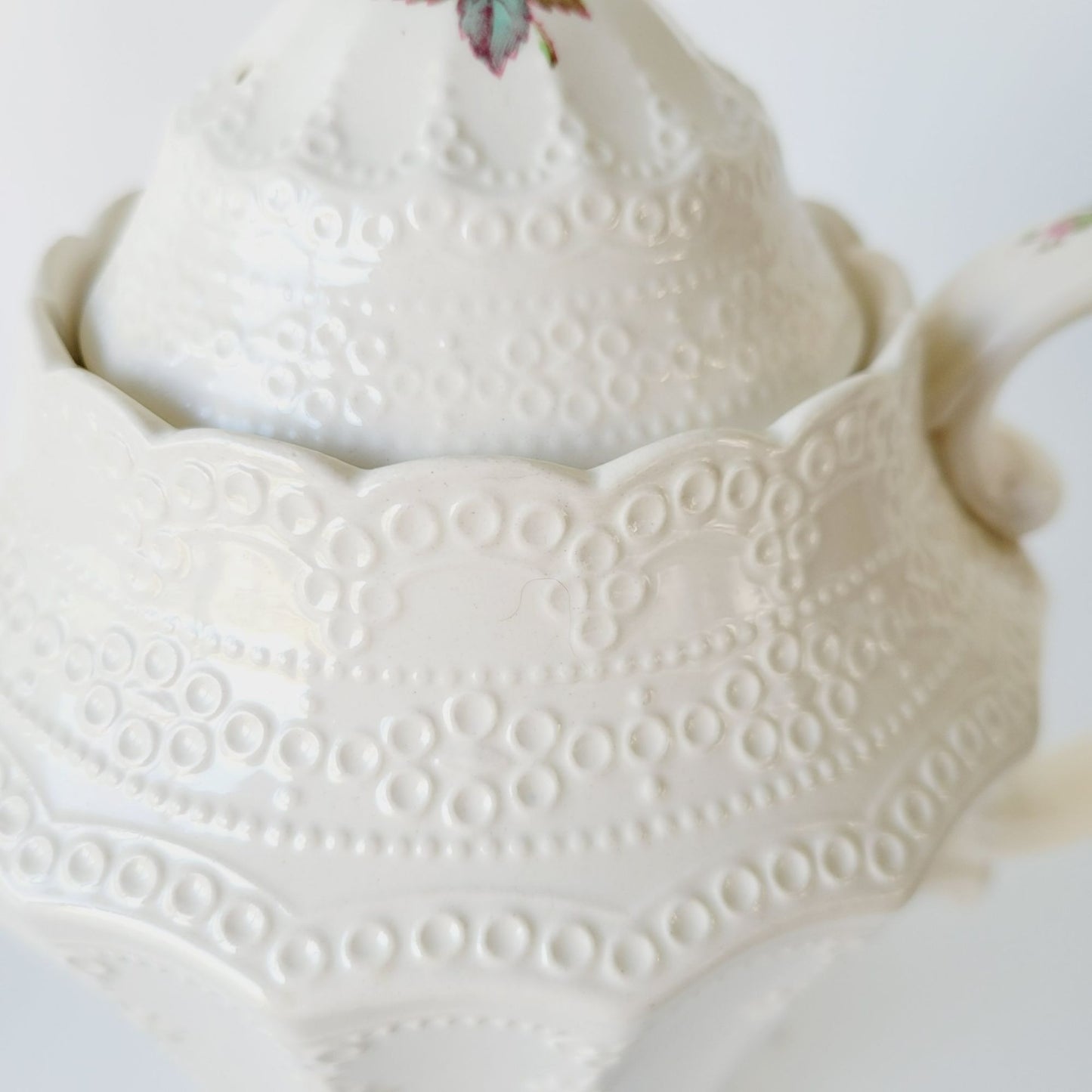 Spode's Jewel Billingsley Rose Coffee Pot, Made in England
