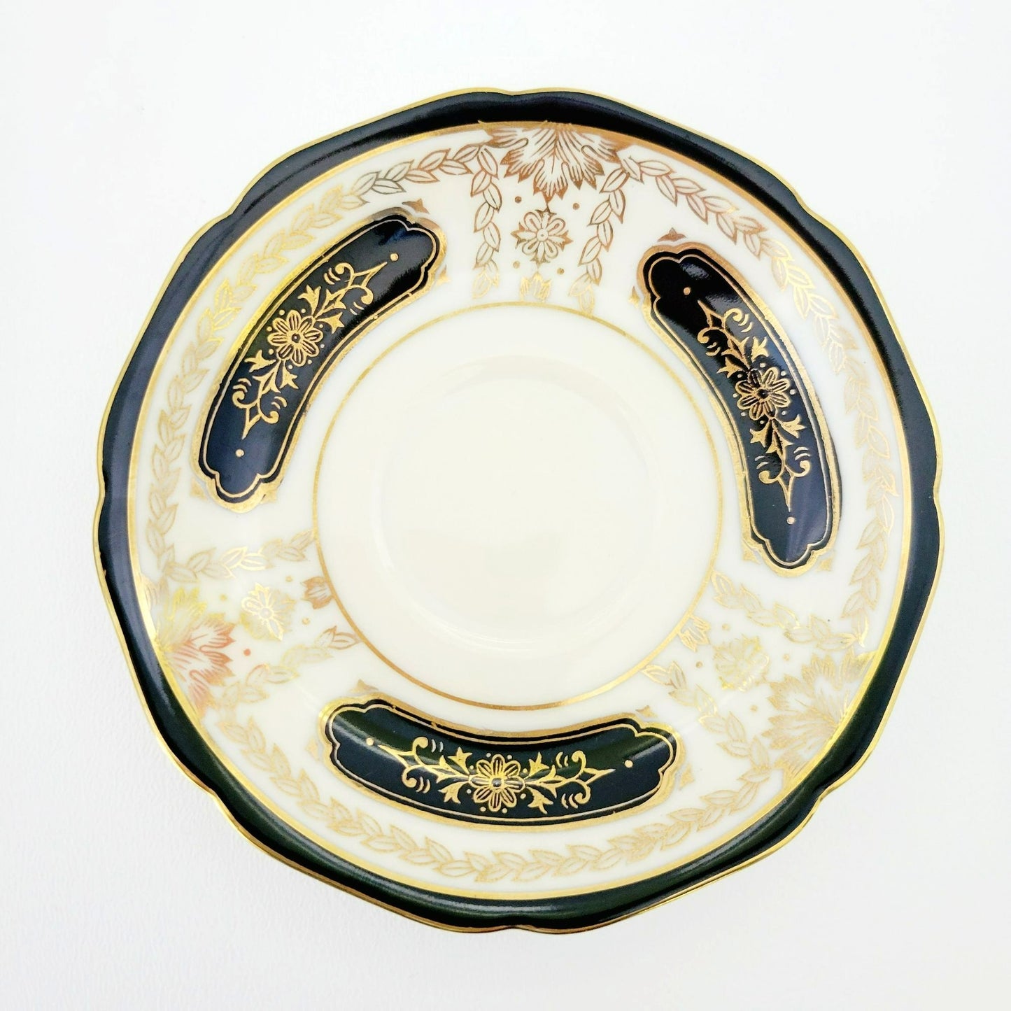 Noritake Art Nouveau Demitasse Cup & Saucer, 2 Sets, c1940s Japan