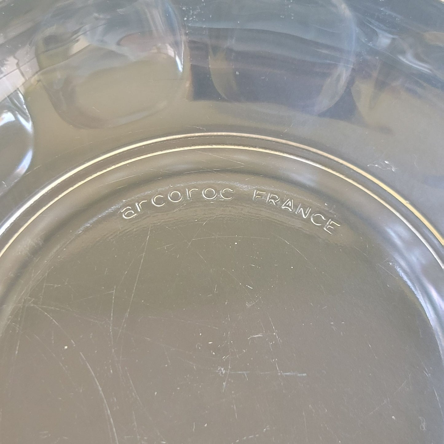 Vintage Arcoroc France Thumbprint Dessert Bowl Set of 4, Individual Small Shallow Salad Bowl Set, Durable Glass Replacement Dishes