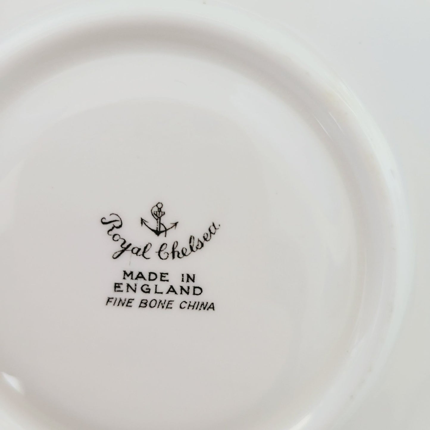 Royal Chelsea Golden Jade Teacup & Saucer with Gold Vines & Flowers, Bone China Made in England