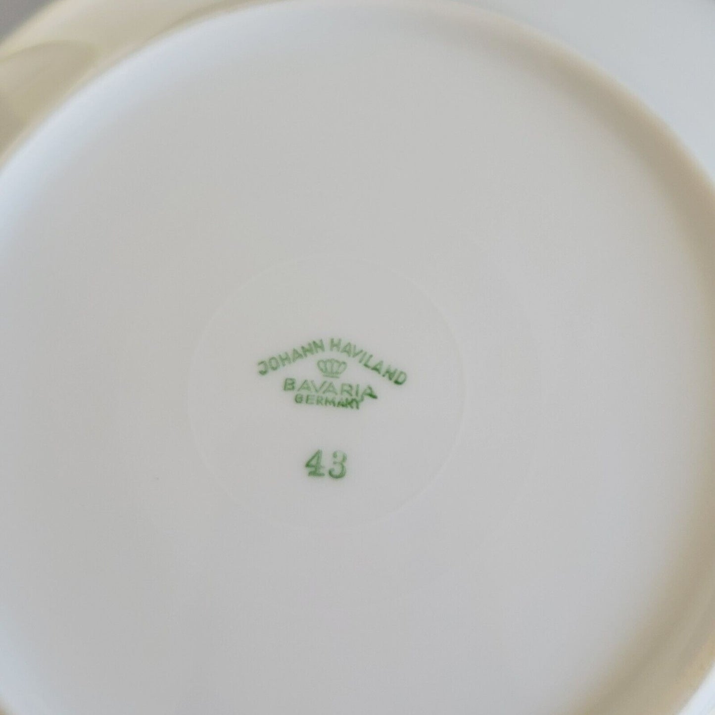 Johann Haviland Wedding Ring Coupe Soup Bowl Platinum Trim c.1960s Germany