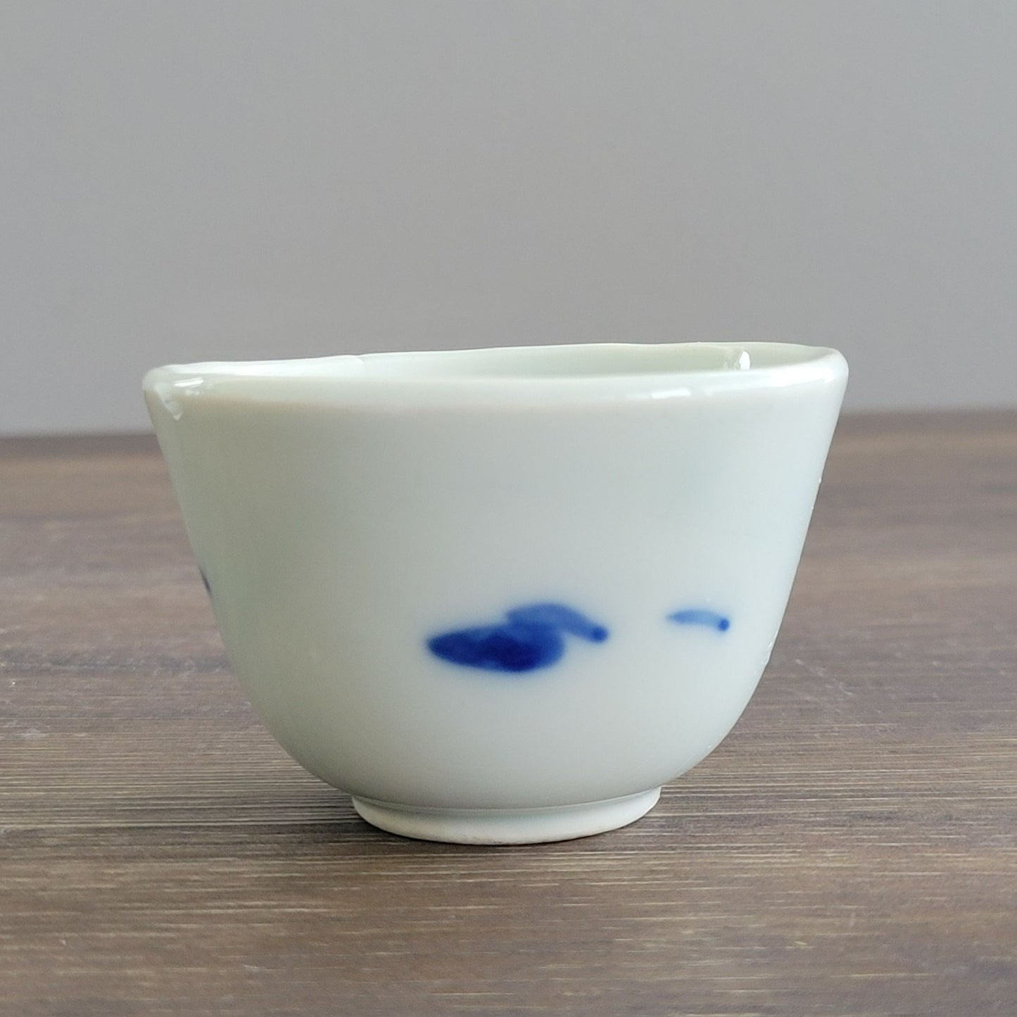 Chinese Blue and White Koi Fish Sake Cup, Set of 4