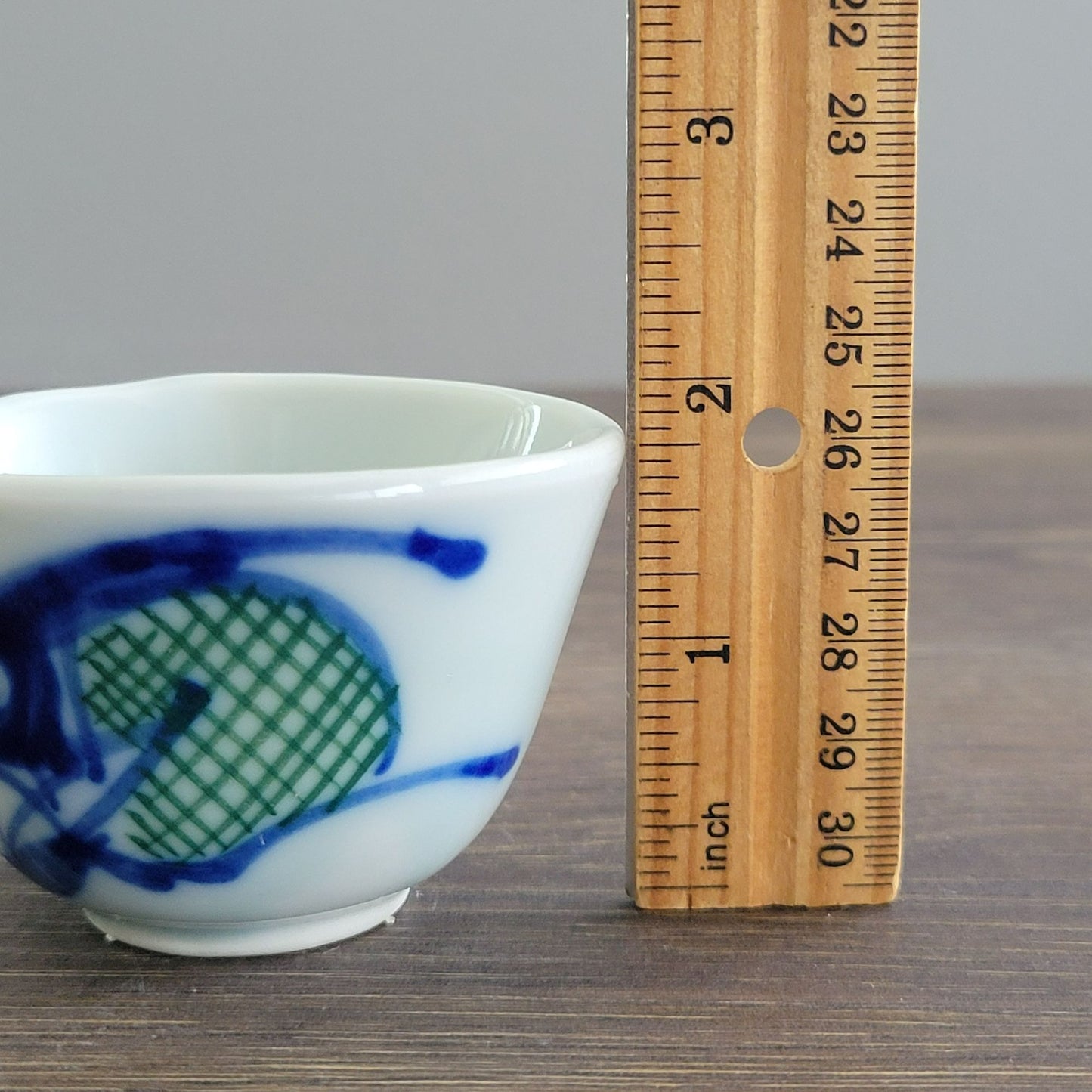 Chinese Blue and White Koi Fish Sake Cup, Set of 4