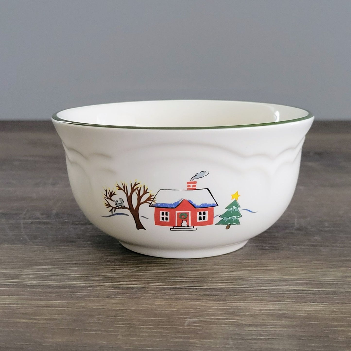 Pfaltzgraff Snow Village Dessert Berry Bowl, c.1990s USA