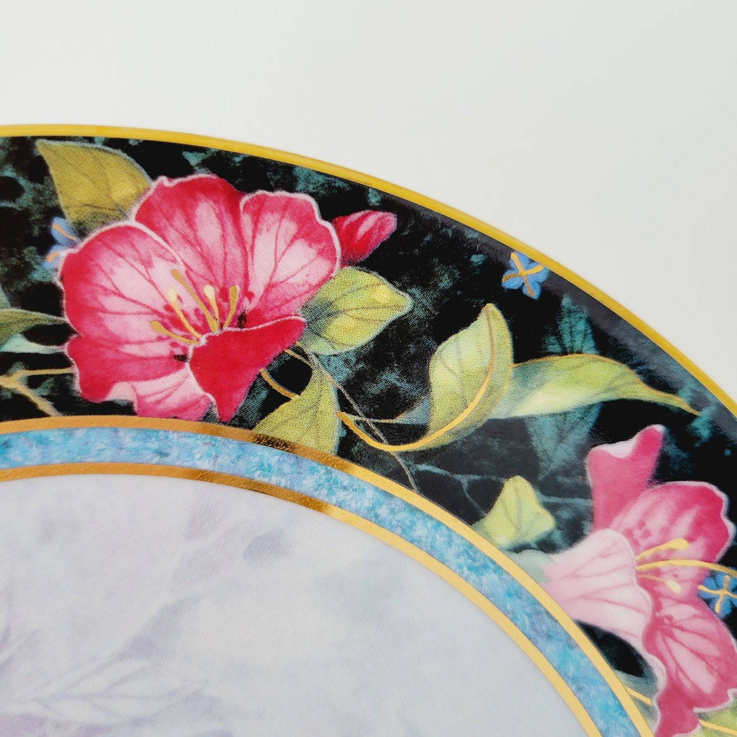 Vintage Royal Doulton Ruby Topaz Hummingbird Plate, Franklin Mint Heirloom Limited Edition