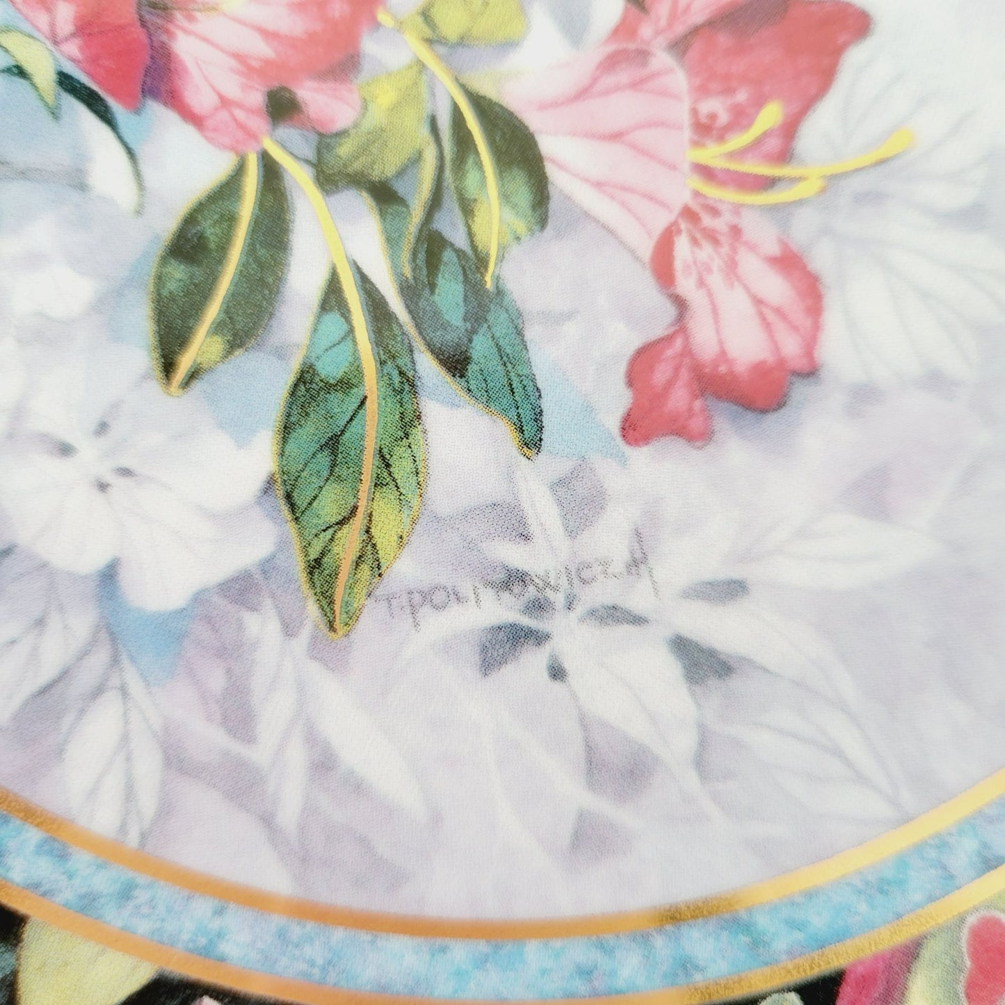 Vintage Royal Doulton Ruby Topaz Hummingbird Plate, Franklin Mint Heirloom Limited Edition