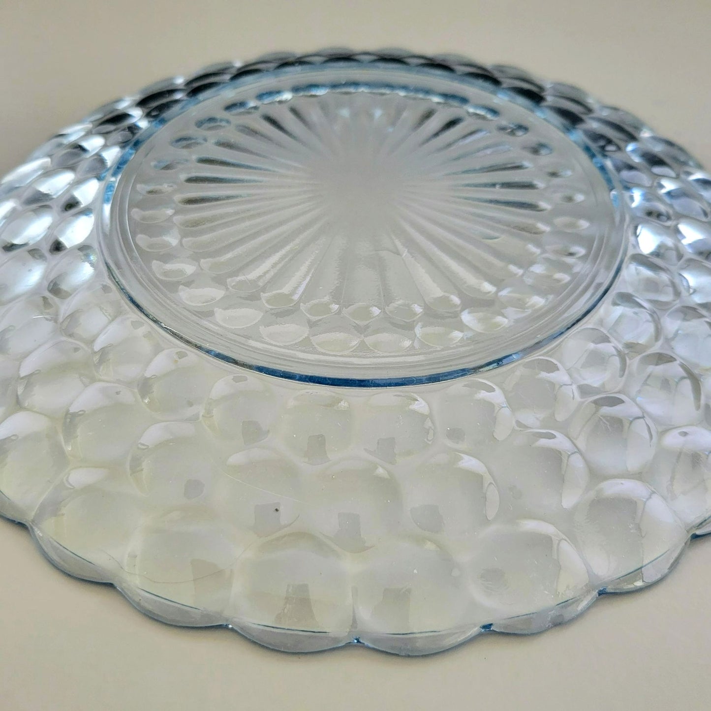 Anchor Hocking Bubble Blue Dinner Plate Set of 2, c.1942-48 USA