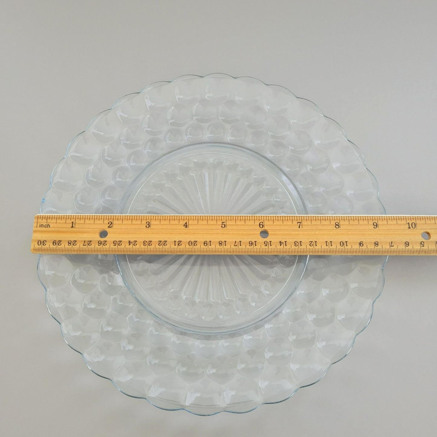 Anchor Hocking Bubble Blue Dinner Plate Set of 2, c.1942-48 USA