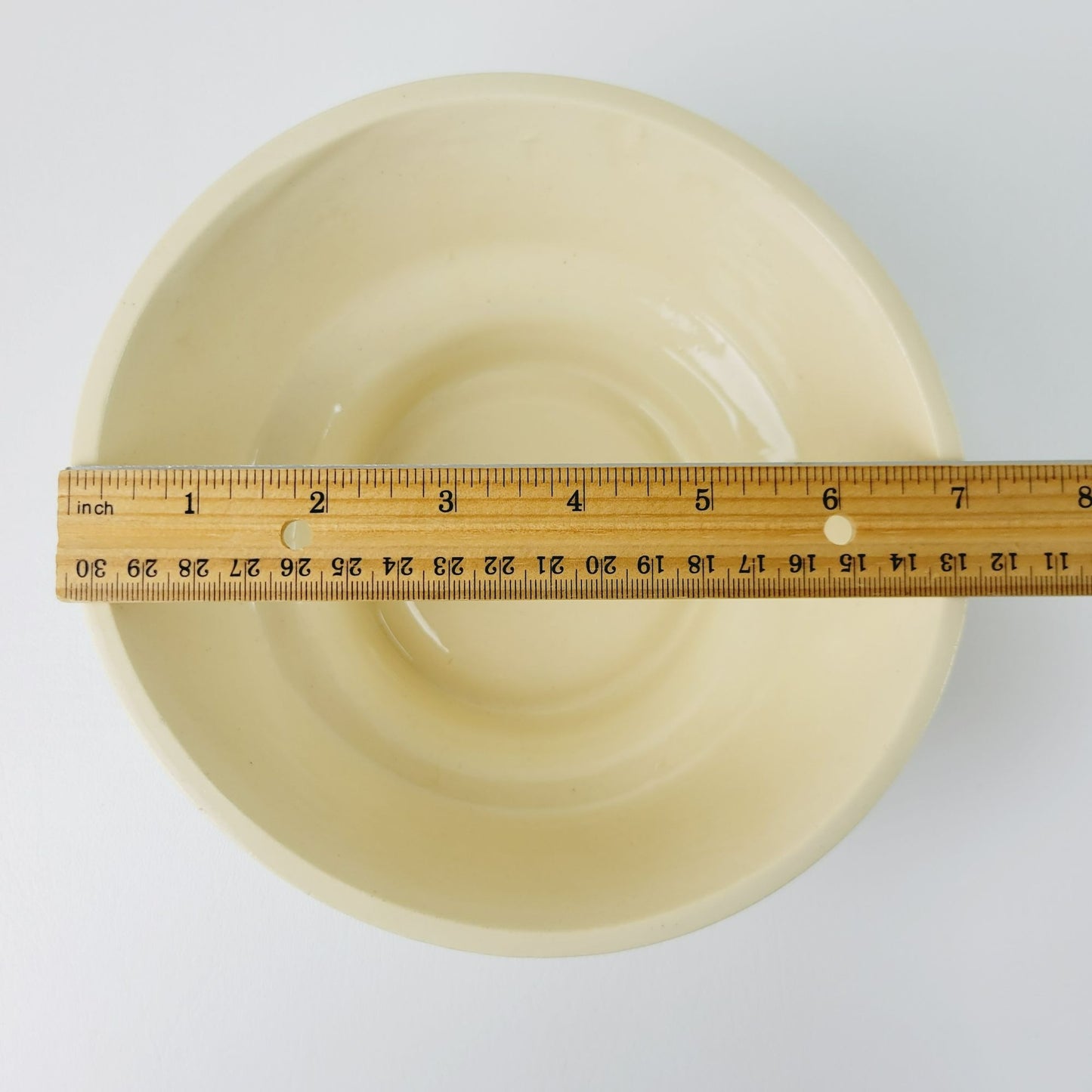 Cookson Pottery Striped Crock 7" Bowl, USA Made