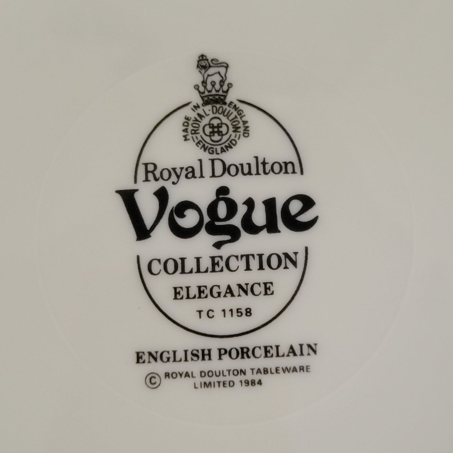 Royal Doulton "Elegance" Bread Plate, Set of 2, Vogue Collection, c.1980s England