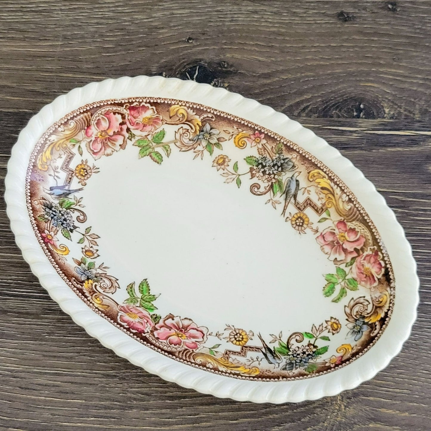 Johnson Bros Devonshire Brown Gravy Boat & Underplate