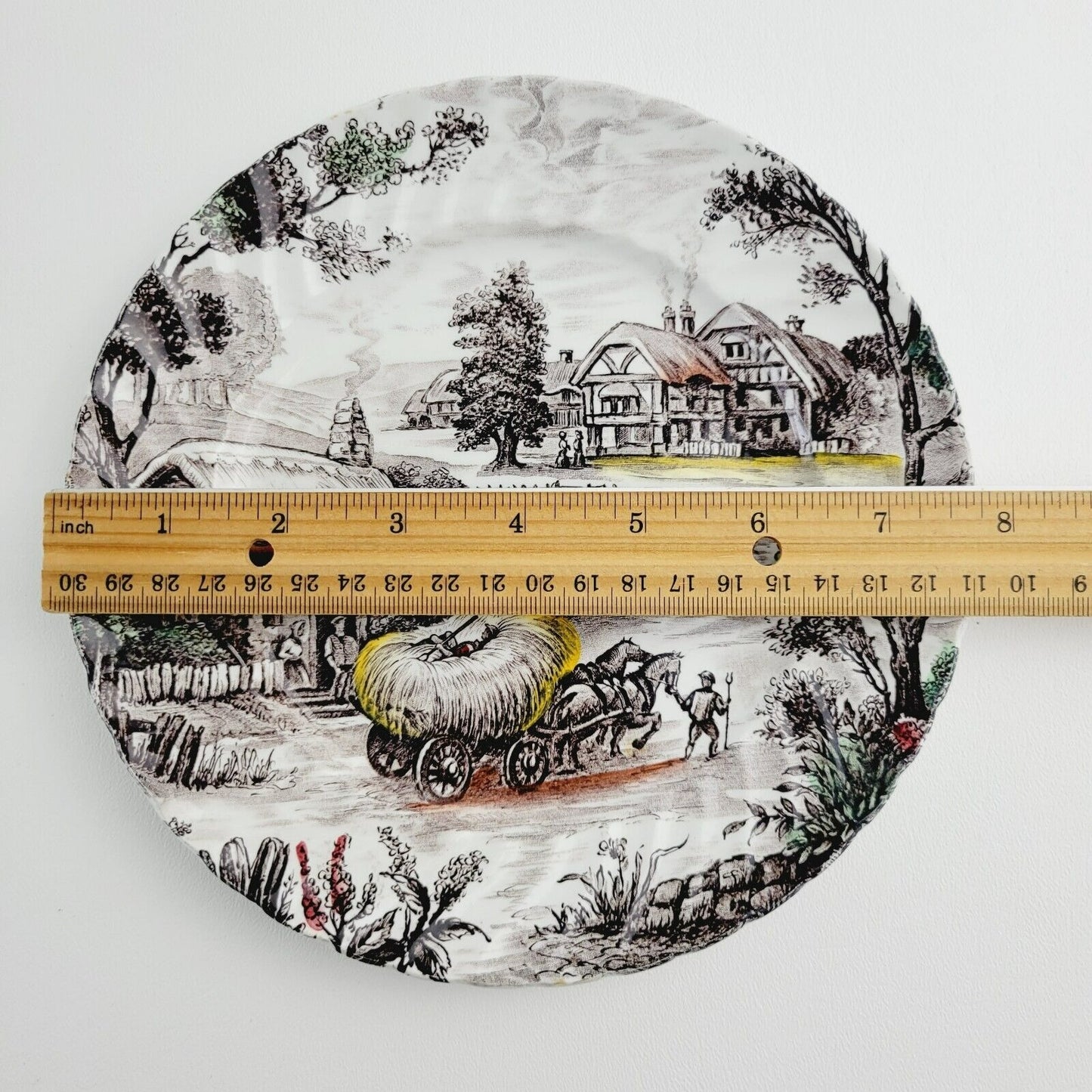 Staffordshire Yorkshire Salad Plate, Set of 2, Made in England