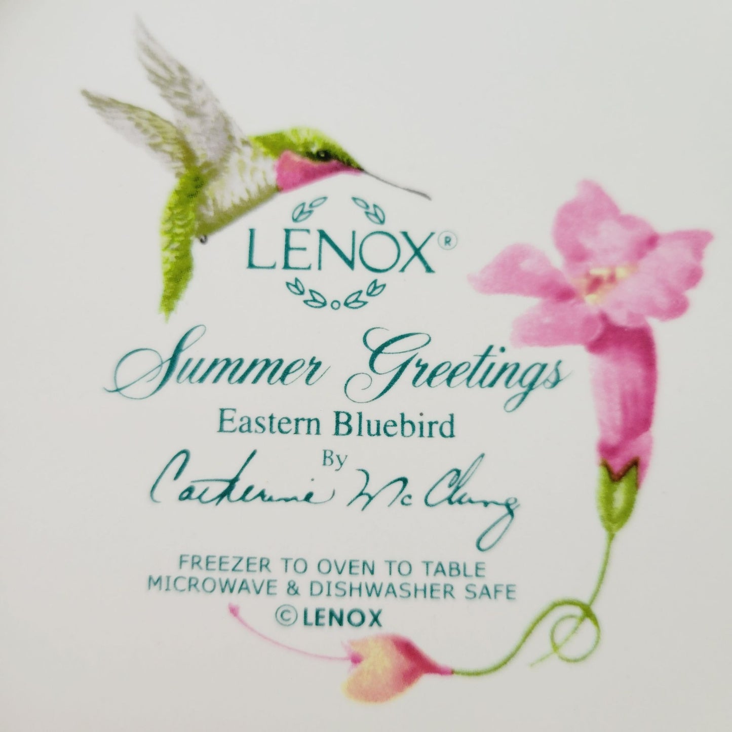 Lenox Summer Greetings Eastern Bluebird Stoneware Salad Plate