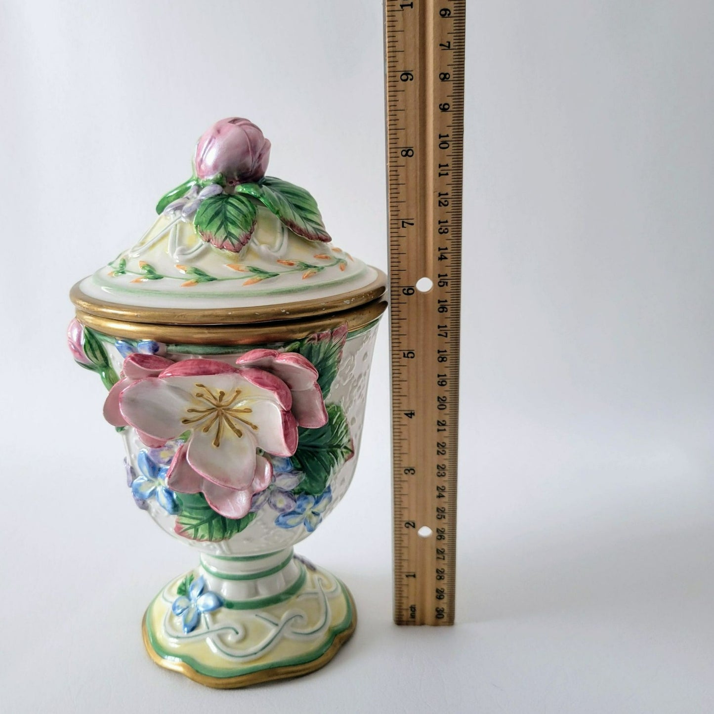 Fitz & Floyd Garden Rhapsody Lidded Candy Dish