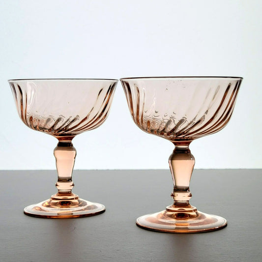 Cristal D'Arques "Rosaline Pink" Champagne Glass, Set of 2, Made in France