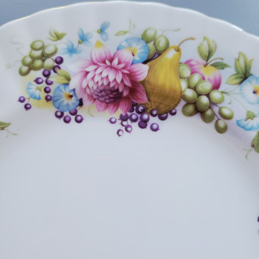 Rare Royal Albert Fruit & Floral Salad Plate, c.1950s England