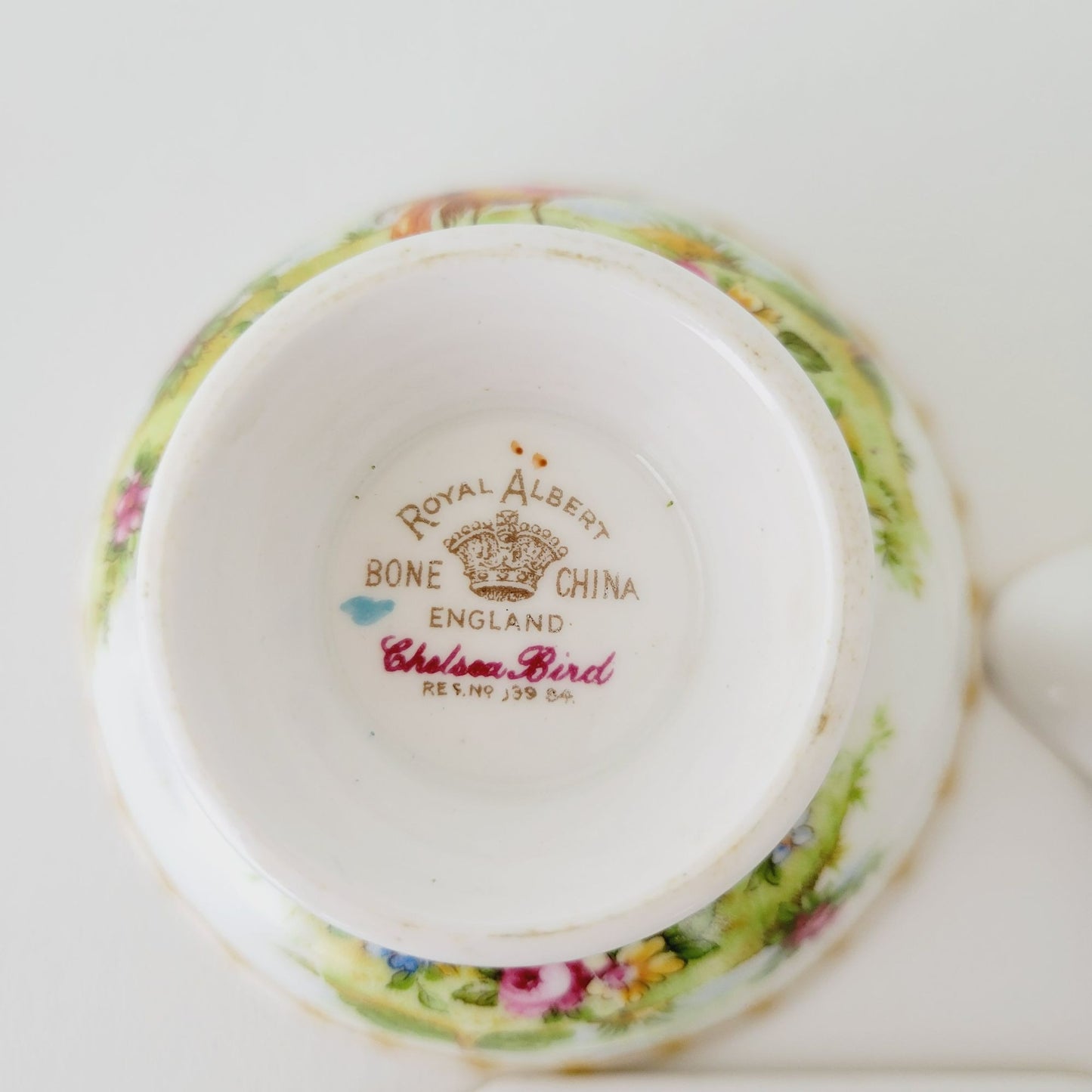 Royal Albert Chelsea Bird Demitasse Creamer, Sugar Bowl & Tray Set