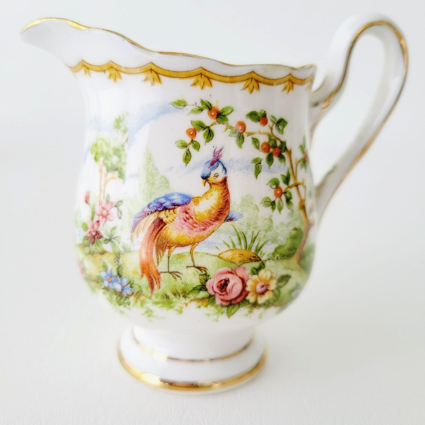 Royal Albert Chelsea Bird Demitasse Creamer, Sugar Bowl & Tray Set