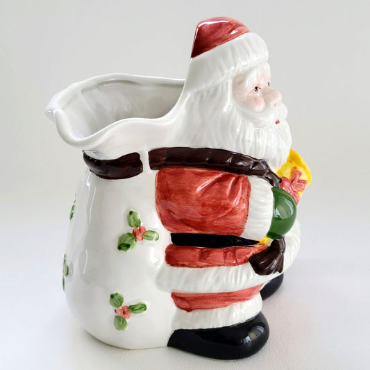 Vintage Santa Clause Ceramic Pitcher Jug