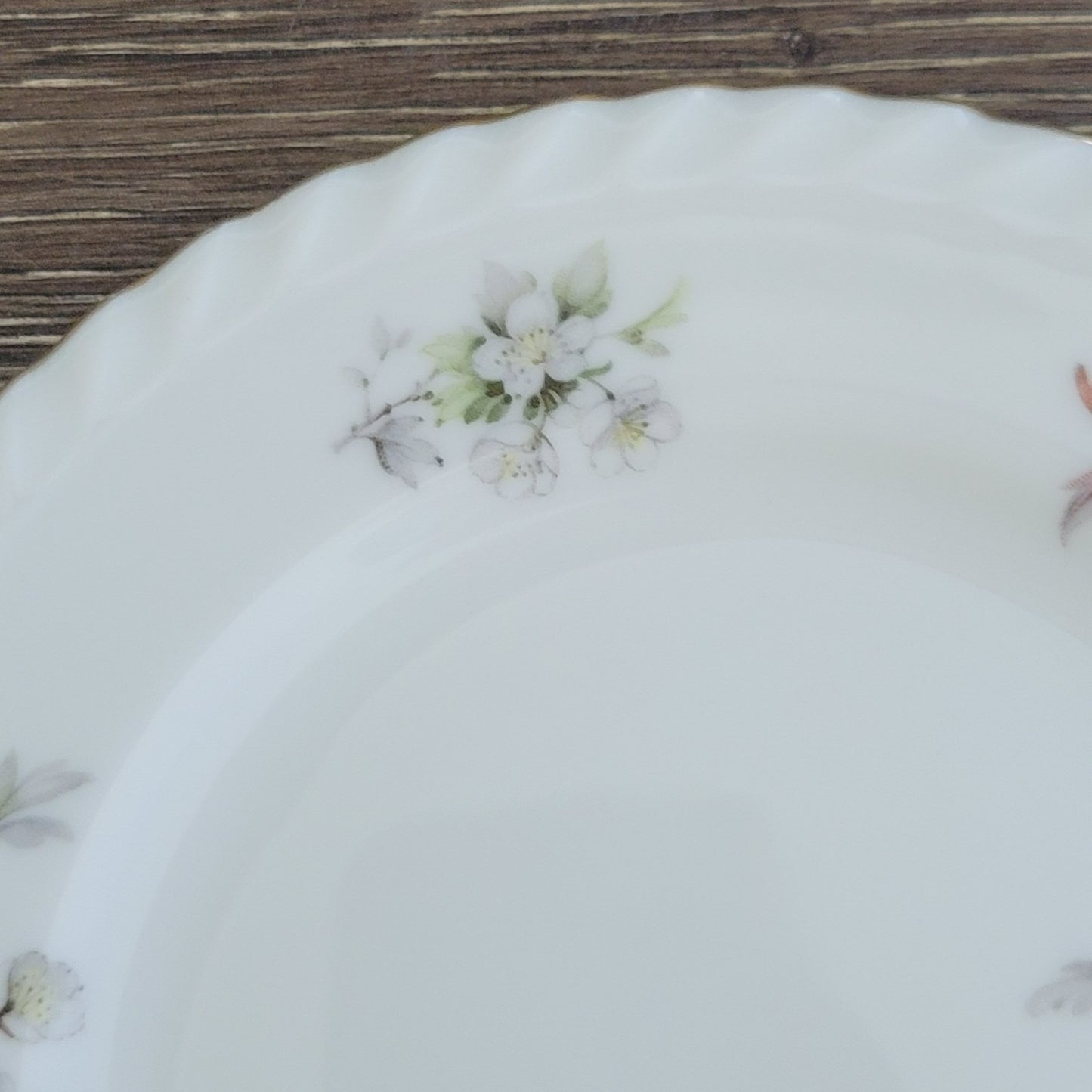 Franconia K&A Krautheim Hawthorn Bread Plate SET of 2, Gadroon Border, c.1964-75 Germany