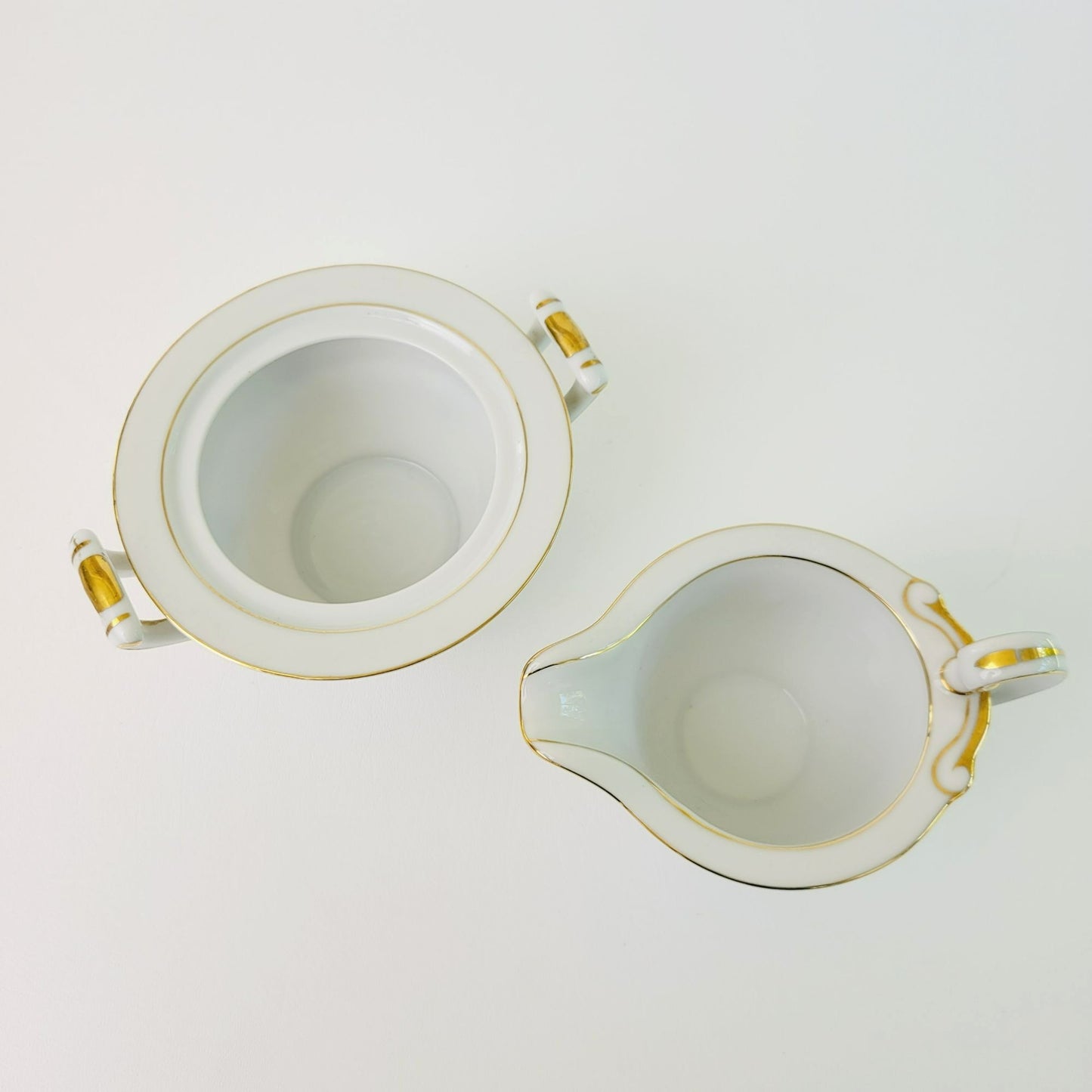 Peony Creamer & Sugar Bowl by Se Yei, c.1958 Japan, Lavender Pink & Green Floral