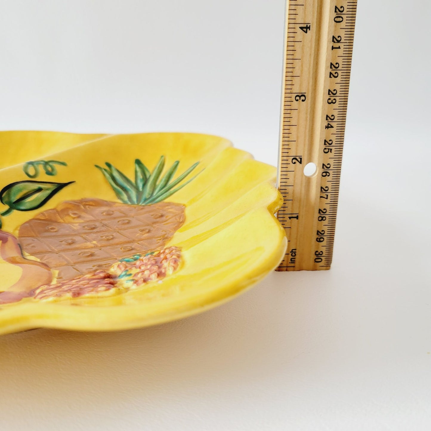 California Pottery Hand Painted Divided Platter