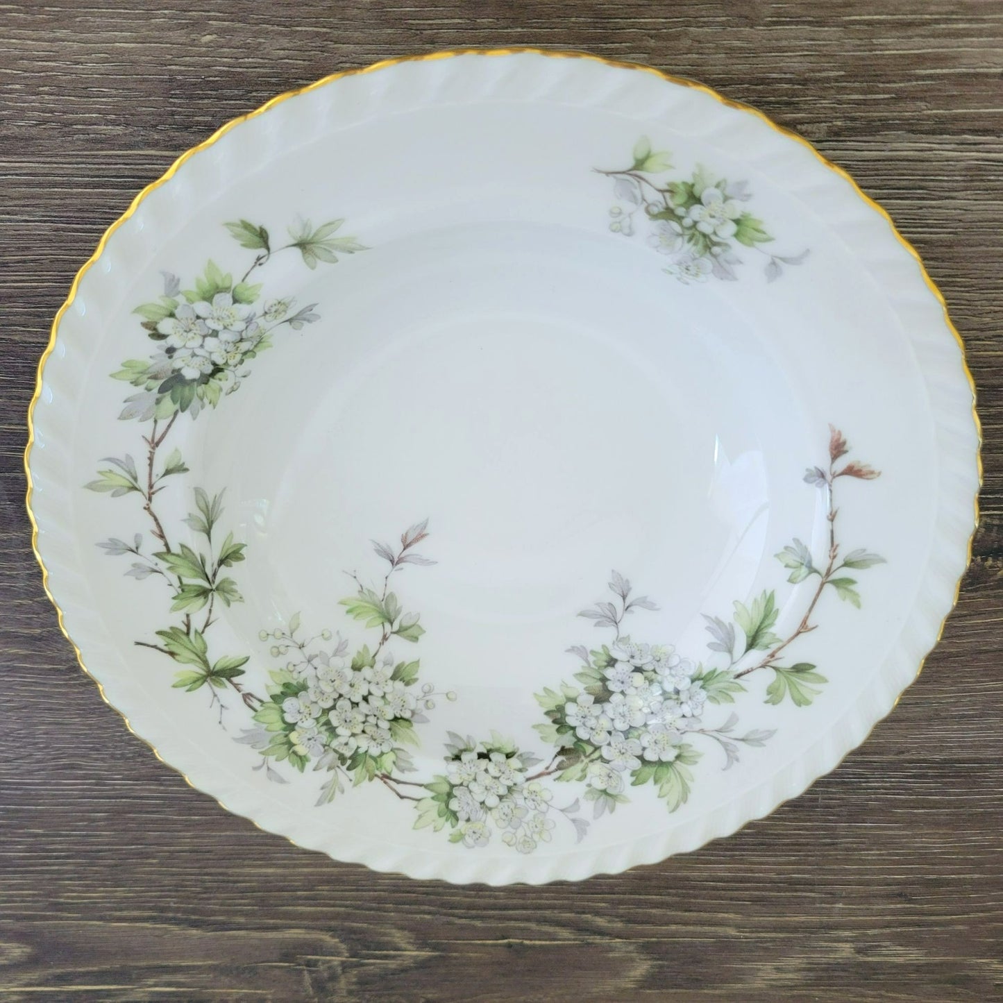 Franconia K&A Krautheim Hawthorn Soup Bowl, Gadroon Border, c.1964-75 Germany