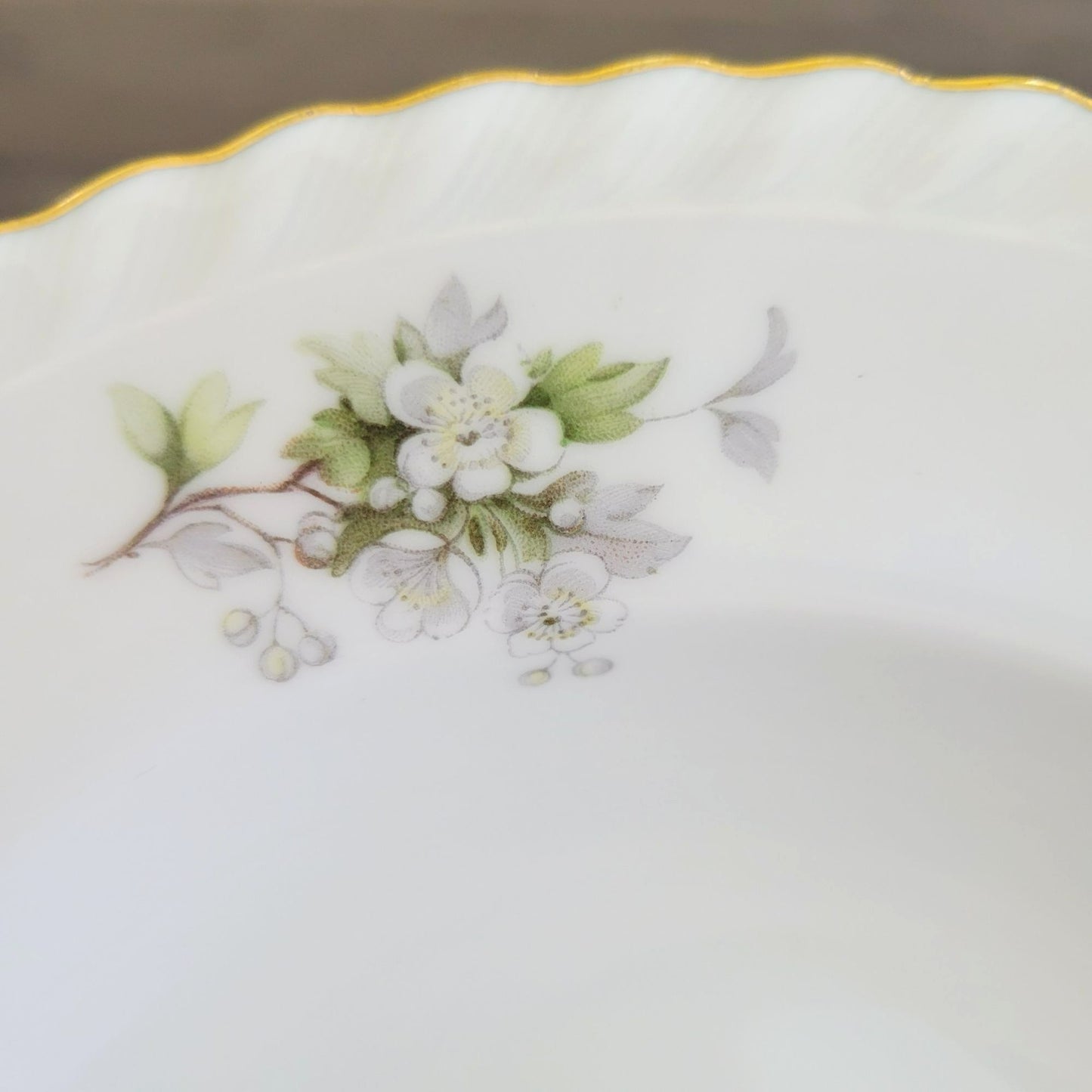 Franconia K&A Krautheim Hawthorn Soup Bowl, Gadroon Border, c.1964-75 Germany