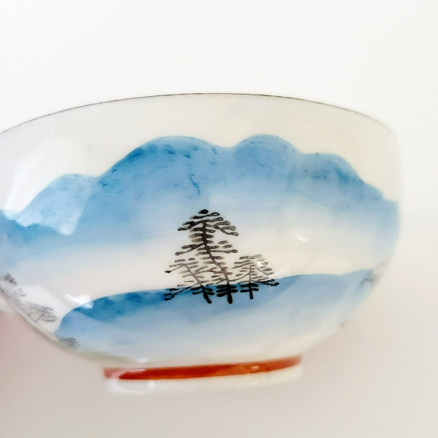 Japanese Kutani Geisha Girls Teacup, Saucer & Plates, Set of 4, Hand Painted Porcelain
