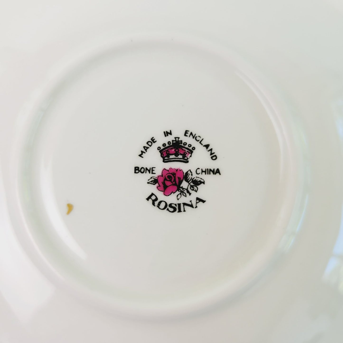 Rosina Heavy Gold Floral Rose Teacup & Saucer, c.1960 England